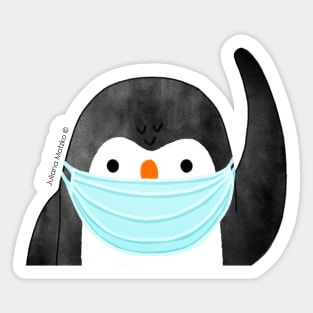 Masked Penguin Sticker